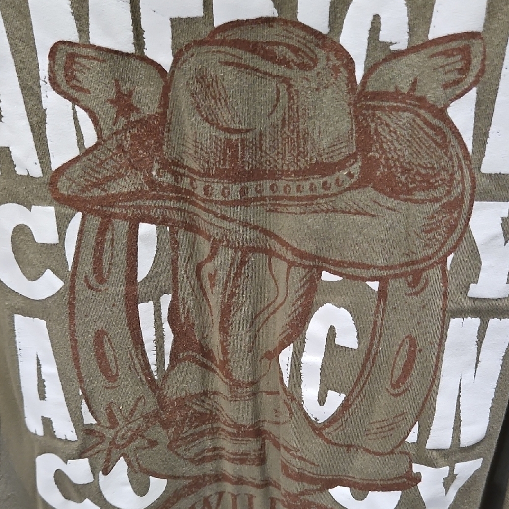 Olive Green Graphic Tee - Short Sleeve - Picture 2 of 3